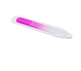 2021 NEW 50X 35 9CM Glass Nail Files with plastic sleeve Durable Crystal File Nail Buffer Nail Care Colorful2535459