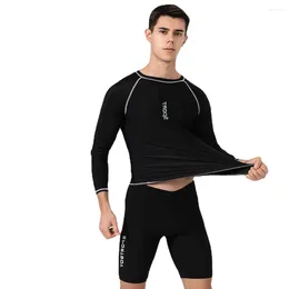 Women's Swimwear Rash Guard Bathing Suit Man 2024 Surf Men's Long Sleeve Two Piece Swimsuit Swimming Shorts Sports Beach Monokini Boy