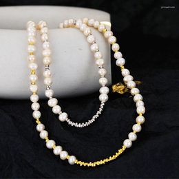 Pendants Amaiyllis S925 Sterling Silver Light Luxury Pearl Bracelet Necklace Niche Fashion Beaded Freshwater Set