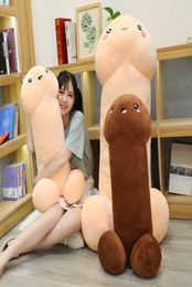 Fun Kawaii Long Penis Plush Toys Pillow Sexy Soft Toys Stuffed Funny Cushion Simulation Home Pillow Gift for Girlfriend Q07279032232