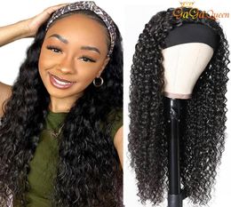 Water Wave Headband Wig Human Hair Headband Wigs For Women Full Machine Made Remy Brazilian Water Wave Wig8027149