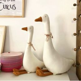 55CM Cotton Creative Big Goose Stuffed Toys Baby Accompany Play Plush Doll Pillow Toys Children's Room Decoration Shooting Props 240102