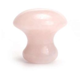 Rose Quartz Mushroom Massage Stone Crystal Jade Facial Body Foot Gua Sha Thin Antiwrinkle Relaxation Beauty Health Care Tool2268519