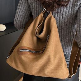 School Bags Students' 2 In 1 Canvas Backpack Multifunction Unisex Quality Commuter Coffee Shoulder Bag Original Youth Hobo Handbag