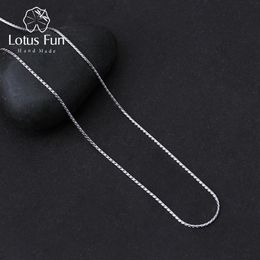 Lotus Fun Real 925 Sterling Silver Necklace Fine Jewelry Creative High Quality Classic Design Chain for Women Acessorio Collier213J