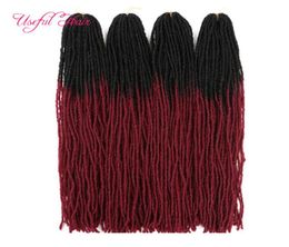 DIY Dreadlocks ombre blonde Crochet hair extensions long synthetic hair weave 18Inch braiding hair Sister Micro Locks straight fau8449774