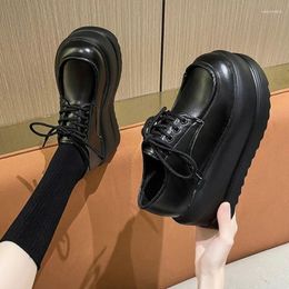 Dress Shoes British Fashion Platform Mary Janes Women School Uniform Student Round Toe Vintage Oxford Increase Height Lolita