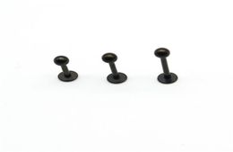 Black Labret Ring Lip Stud Bar Steel 16 Gauge Popular Body Jewellery liage Tragus Piercing Chin Helix Wholesa3663362