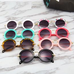 Toddler Kids Sunglasses Sunblock Retro Leopard Boy Girl Cute Fashion Solid Sun Glasses AntiUV Jelly Colour Kid Eyeglasses Beach Eyewear ZZ