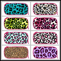 Cosmetic Bags Leopard Print Pen Bag Storage Tool Cosmetics Pencil Large Capacity Double Layer Student