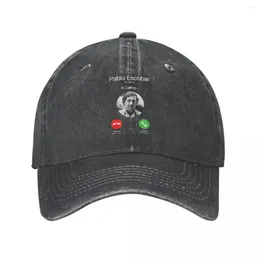 Ball Caps Pablo Escobar Calling Unisex Style Baseball Cap Distressed Washed Hat Vintage Outdoor Summer Gift Snapback