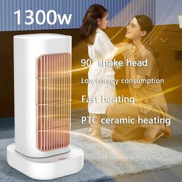 Home Heaters 1300W Desktop Electric Heater for Home Bedroom Office PTC Ceramic Heating Warm Air Blower Low Consumption Warmer Heating Fans J240102