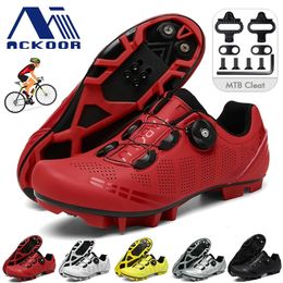 Unisex Cycling Sneaker MTB Shoes with Men Cleat Road Dirt Bike Flat Racing Women Bicycle Mountain Spd Mtb Shoes Zapatillas Mtb 231229