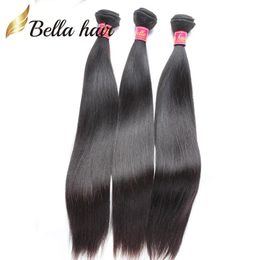 Wefts bella hair cheap virgin hair 3 bundles 8 30 straight indian human hair weaves extensions double weft natural color free shipping