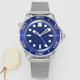 BEZEL Luminous 60TH Anniversary Watch 42MM Automatic Mecheancal Ceramic Bezel Mens Watches Watch Stainless Steel Band Rotatable Bezel Transparent Limited Back