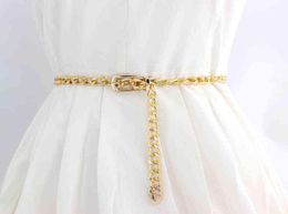 Lady Waist Chain Belt Gold Silver Metal Simple Belts For Women Dress Jeans Accessories Punk Chain Belt Y12049448985