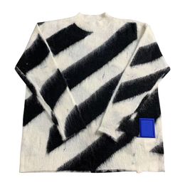 sweater mens sweater designer sweater women polo sweater mohair luxury wool cotton Zebra crossing design sweater high street wear Wholesale price