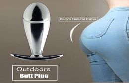 Metal Anal With Diamond Steel Jewelled Butt For Women Wearing All Day Toys Beginner Medium Adult Sex Plug Jewellery Y1907143183254