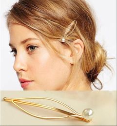 WholeWhole 2016 New Clip Girl Bijoux Tiara Bridal Hairgrips Imitation Pearl Headbands for Women Wedding Hair Jewellery Acce4028286