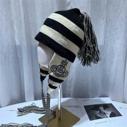 Nana Anime Shinichi Okazaki Caps Ladie Winter Hand Knitted Bomber Hat Cosplay Street Ear Protection Warm Wool Tassel Russian Hat 2266P