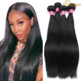 Wefts Wholesale Brazilian Virgin Hair Straight 3 Bundles Deal Brazilian Straight Hair Weave 9A Brazilian Human Hair Bundle