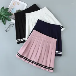 Skirts Pleated Skirt Pink Falda Tableada Black Mini Woman Fashion Korean Style Dark Academia Clothes School Girl Uniform Saias