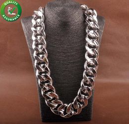 Curb Cuban Link Chain Hip Hop Jewelry Mens Thick Long Designer Necklace Fashion Big Chunky Vintage Choker Iced Out Rapper DJ Acces9327030