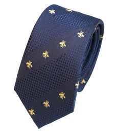 Classic 7cm tie men silk tie luxury bee stripe business suit cravat wedding party necktie neck ties father gift9368733