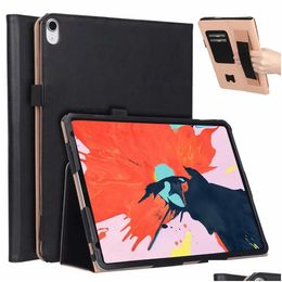 Tablet Pc Cases Bags Rotating Case Er With Wallet Pocket Hand Strap Sleep/Wake Function For Ipad Pro 11 /Ipad 12.9 Drop Delivery Compu Otzwq