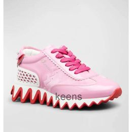 Luxury Women casual shoes spiked sneaker runner leather spikes sneakers low shoe outdoor runner trainers Shark sole flats