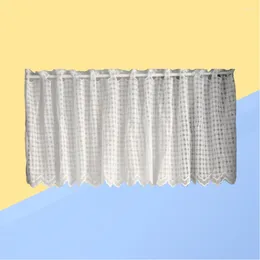 Curtain Curtains Fabrics Short Coffee Beautiful White Flowers Window Treatments Kitchen Bar Hollow Out(White Small