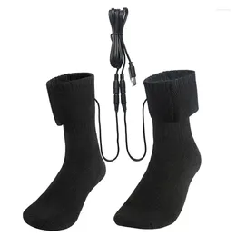 Sports Socks Electric Heated USB Rechargeable Thermal Stocking Fast Heating Winter Sock Long Warmth