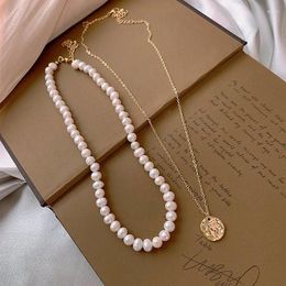 Pendants Sell Fashion Natural Freshwater Pearl 14K Gold Filled Ladies Chokers Necklace Wholesale Jewellery For Women Gifts No Fade