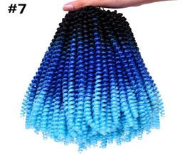 Crochet Braids 30standspack Spring Hair Extensions Colorful Ombre Kanekalon Synthetic Braiding Hari Braids8316570