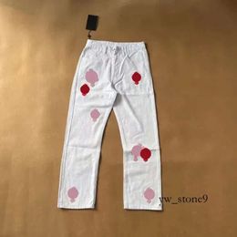 Chromes Jeans Designer Mens Womens Fashion Chromese by Heart Pants Cross Casual Streetwear Chromes Pants 1392