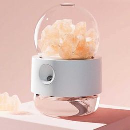 Humidifiers USB Mini Aroma Diffuser Himalayan Salt Aromatherapy Essential Oil Air Humidifier Diffuser Home Mist Maker Fogger