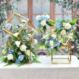10 PCS Gold Vase Column Flowers Stand Metal Road Lead Wedding Table Centrepiece Flower Rack Event Party Decoration IM812
