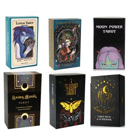 12*7CM New Card Games Tarot Cards For Divination Personal Use Tarot Deck Full English Version In Color Boxes 7 Styles High-quality Game Card Home Gathering