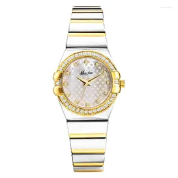 Wristwatches Missfox Korean Edition Diamond Set Fashion Women's Quartz Watch Casual Versatile
