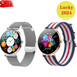 2024 NEW T8 Women's Watches Ultra Thin Smart Watch Women 1.36" AMOLED 360*360 HD Pixel Display Show Time Call Reminder Smartwatch LadiesBox sweethearts gifts