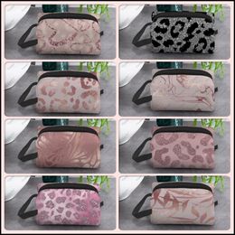 Cosmetic Bags Glitter Pink Print Bag Ladies Fashion Large Capacity Box Beauty Storage Wash