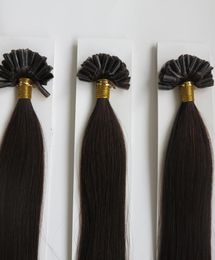 Straight Keratine Nail Tip Hair Extensions U Tip Human Dark Brown Natural Hair Extensions Keratin Hair Extensions1431560