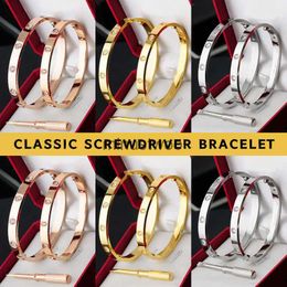 Screwdriver bracelet Designer Fashion mens cuff luxury bracelet Stainless Steel Diamond Craft Screwdriver Unisex Classic Cuff Party Gifts WNQI WNQI 6ZBT 6ZBT