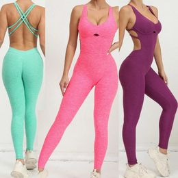 Onepiece Sport Yoga Jumpsuit Workout Clothes for Women Outfit Fitness Gym Set Adjustable Bra Sportwear Bodysuit Academic 231229