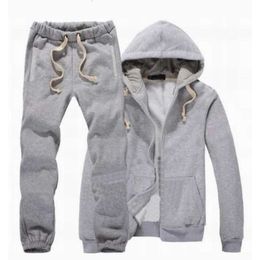 New Men Polo Tracksuit Winter Hood Jacket Pants Sweatshirts Piece Set Hoodies Sporting Suit Sports Coat Sportswear ss Fashion Movement cool cheap loe