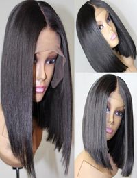 New Bob Wig HD Lace Frontal Straight Hair 13x6 Front Human Transparent Front 150 Short9373095