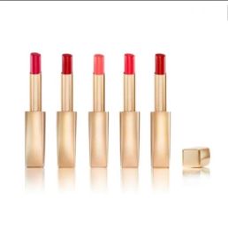 Pure Color Lipsticks 5 Shades Illuminating Shine Long wearing Moisturizing Lipstick Makeup Natural Shimmery Lip Glow and Hydrating Creamy ZZ