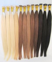 16"-24" #613 I tip Hair Extensions Human platinum blonde -free i tip Pre bonded Keratin Hair extensions 0.5g s 100s pack4825373