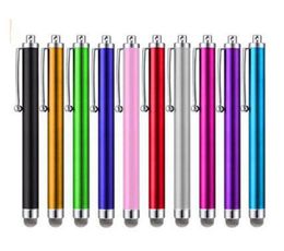 90 Touch Screen Pen Metal Capacitive Screen Stylus Pens For Samsung iPhone Cell Phone Tablet PC 10 Colors548y1028584