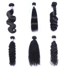 Mink Brazillian Straight Body Loose Deep Wave Kinky Curly Unprocessed Brazilian Peruvian Indian Human Hair Weave Bundles1717353